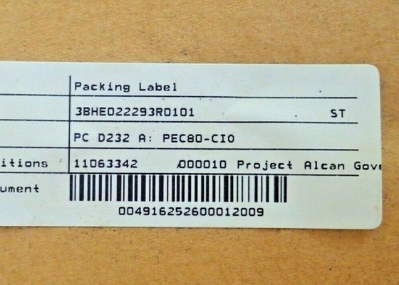 3BHE022293R0101 PC D232 Communications I/O Module,new original, -10 to +10 VDC high level voltage.