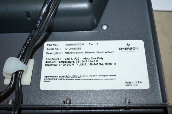 Emerson VNSA16-ICOM 100-240VAC SINGLE PHASE ETHERNET 16 PORT TYPE 1 ENCLOSURE