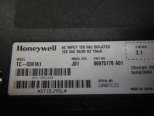 TC-IDK161 Honeywell AC Input Module 120 Volt AC Isolated 120VAC 15MA 50HZ / 60HZ