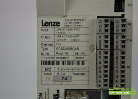 Lenze ECSDA008C4B SERVO AXIS MODULE PUSH THROUGH VARIANT 0 AMP
