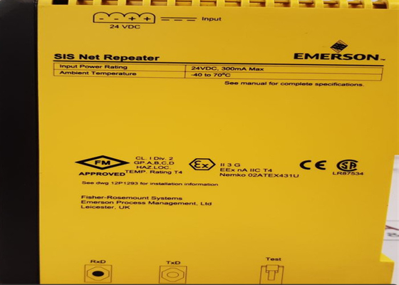 Emerson KJ2221X1-BA1 Safety Systems Controller Repeater Module Sisnet 24 VDC 300 MA