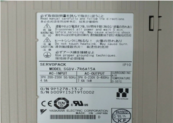Yaskawa SGDV-7R6A15A Sigma 5 200V SGDV Mechatrolink II Servo Amplifier 1KW 3PH 230V