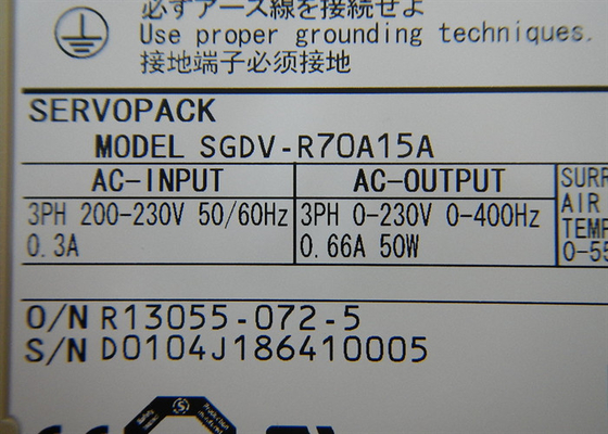 SGDV-R70A15A 200V Yaskawa Drives AC Servo SGDV Sigma V 200VAC 3 Phase