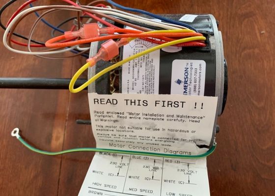 K55HXWMH-1251 1/4HP Electric Blower Motor 208-230/60-1 RPM 1075/3-Speed Single Shaft