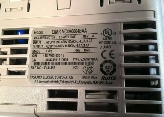 Yaskawa CIMR-VC4A0004BAA  INVERTER DRIVE INPUT 4.3/3.2AMP 380-480V 50/60HZ