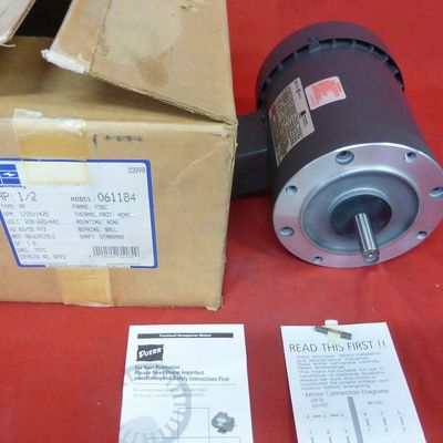 EMERSON 8773 Electric Motor 1HP 2HP 1725RPM 1425RPM Frame 56C Size