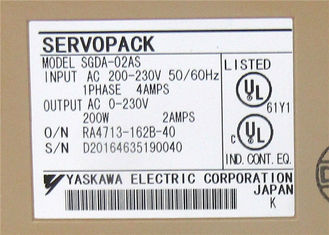 Industrial Servo Drives Ouput 2.0 AMPS YASKAWA SERVOPACK SGDA-02AS 200W