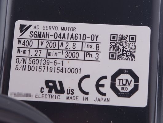 SGMAH-04A1A61D-0Y Yaskawa Industrial Automation 400W 230 VAC 16-BIT Absolute