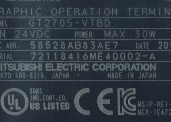 Mitsubishi GT2705-VTBD Power Supply Systems DC 24V Panel Surface Mount