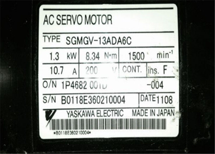 1500r / Min High Power Servo Motor Instantaneous Peak Torque For Chip Mounters SGMGV13ADA6C