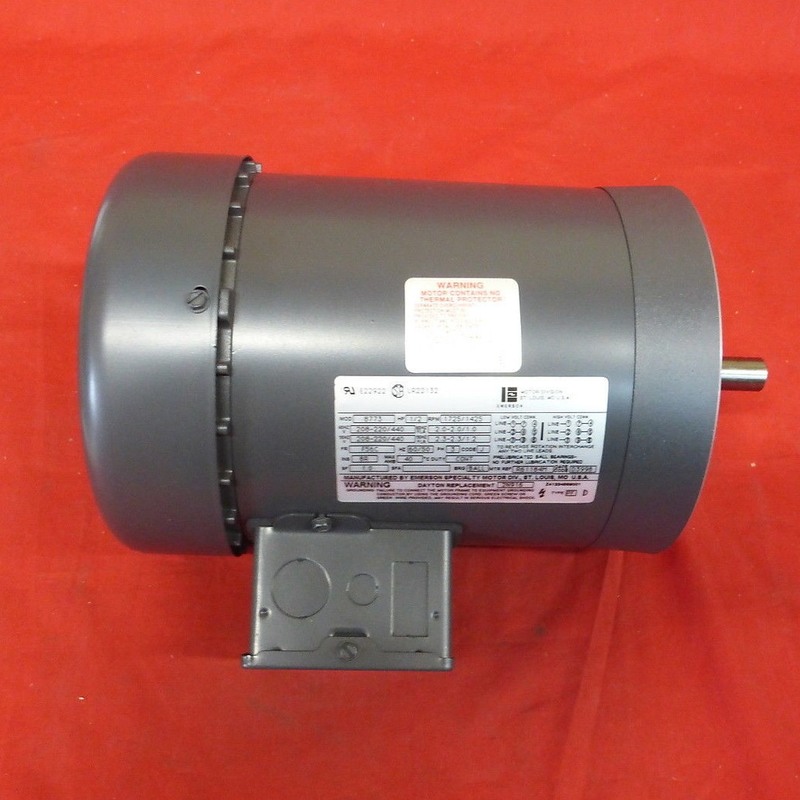 EMERSON 8773 Electric Motor 1HP 2HP 1725RPM 1425RPM Frame 56C Size