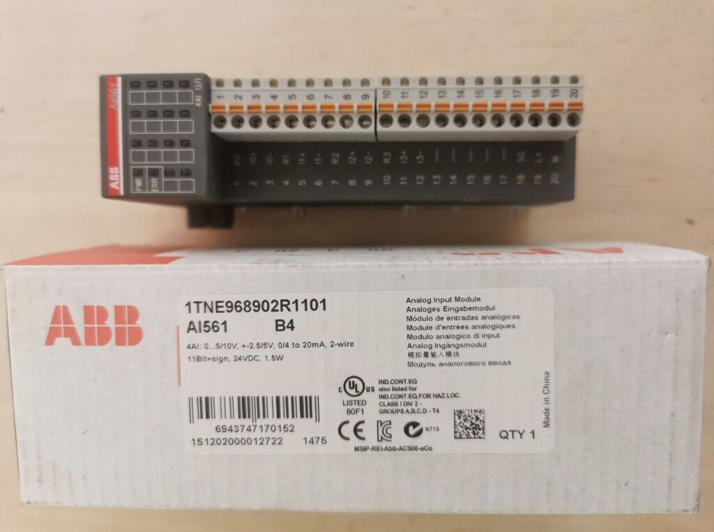 ABB AI561 4-Channel Analog Input Module 12bit + Sign