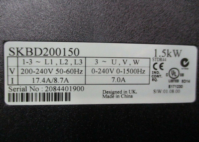 NIDEC EMERSON CONTROL TECHNIQUES SKBD200150 COMMANDER SK 1.5KW 200240V