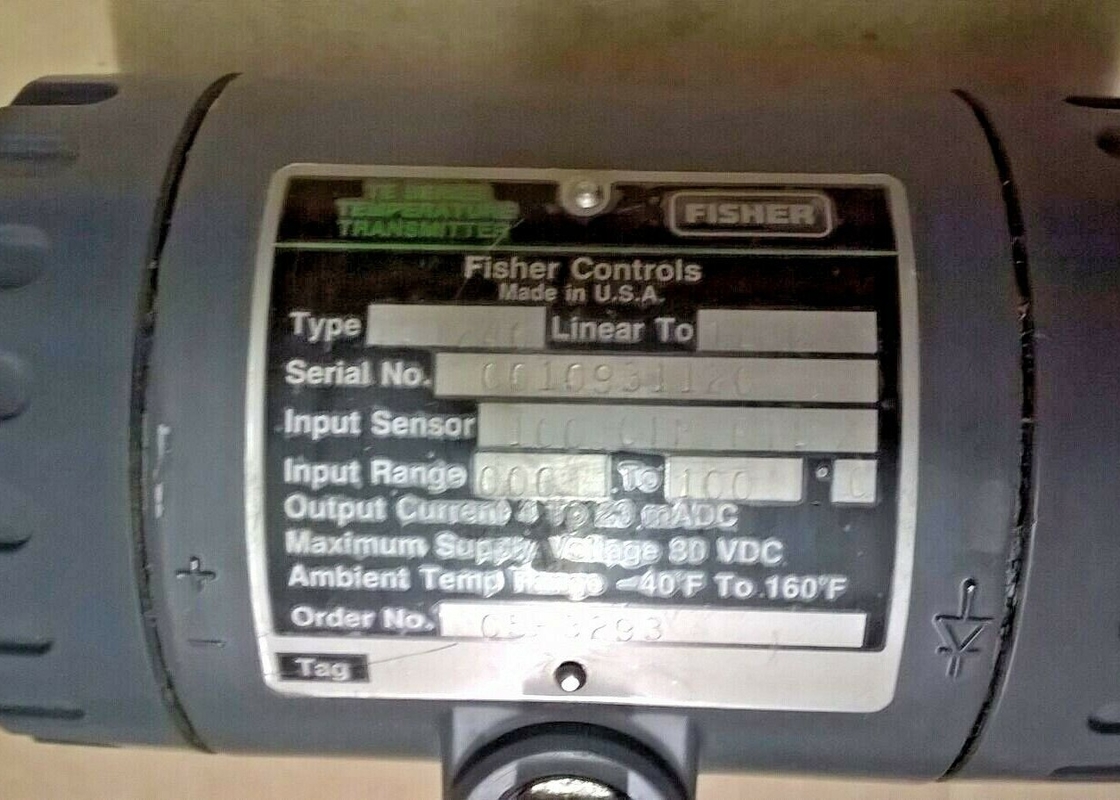 Emerson TE1240 TEMPERATURE TRANSMITTER 30VDC 100OHM,DualinLine