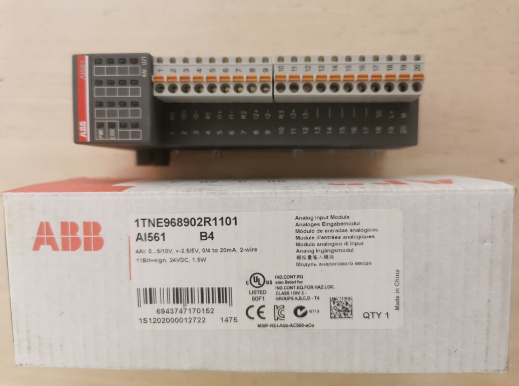 ABB AI561 4-Channel Analog Input Module 12bit + Sign