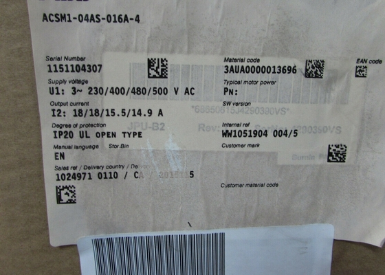 ACSM1-04AS-016A-4 brand new and original ,PN is 7,5kW, IN is 16A,3-5 working day of deliver time.