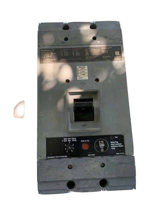 Westinghouse HNC31200F CIRCUIT BREAKER 1200 AMP 3 POLE 600 VAC 2